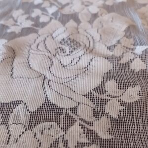 White Floral Lace Fabric Table Runner #21